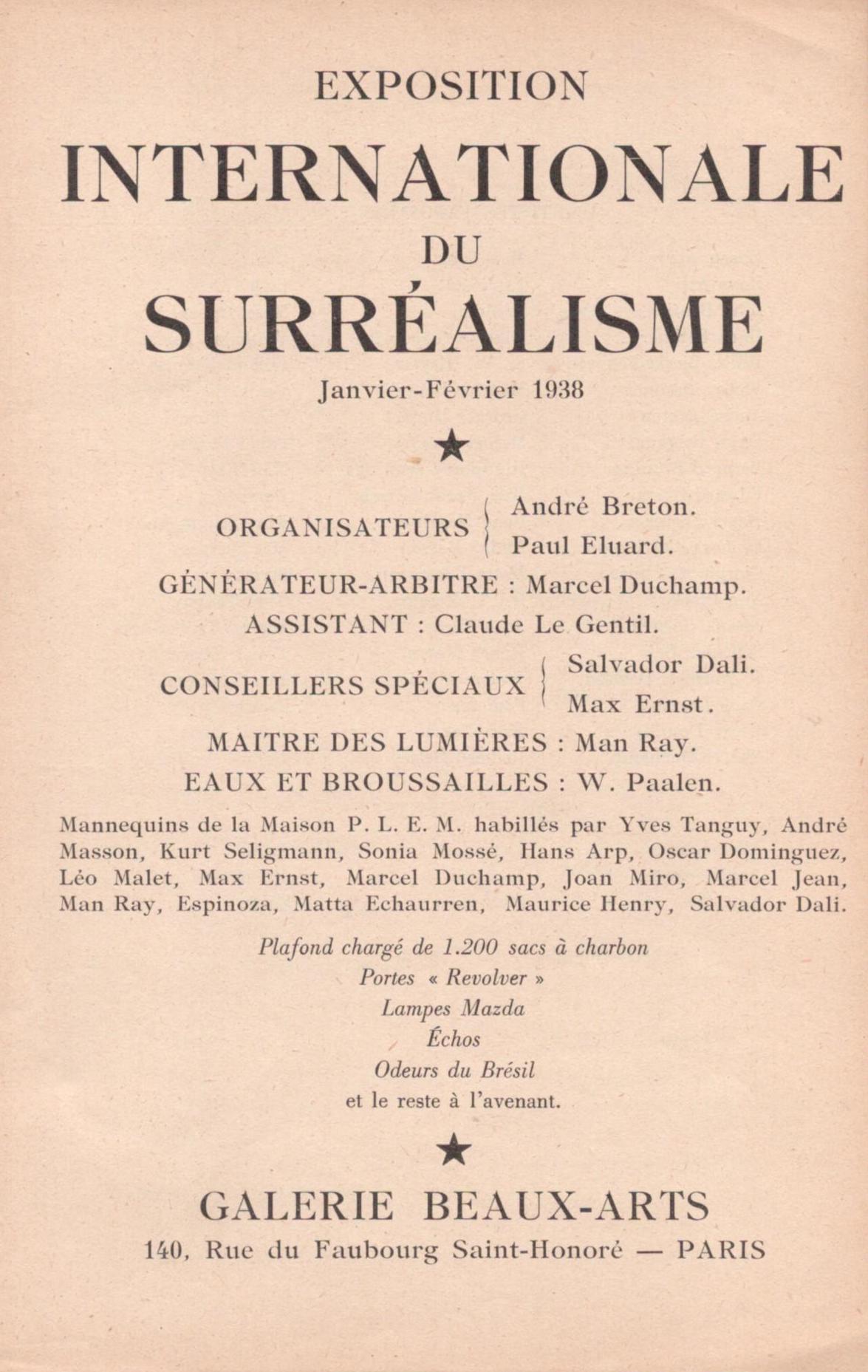 春夏新作 Exposition internationale du surréalisme : catalogue. by 洋書