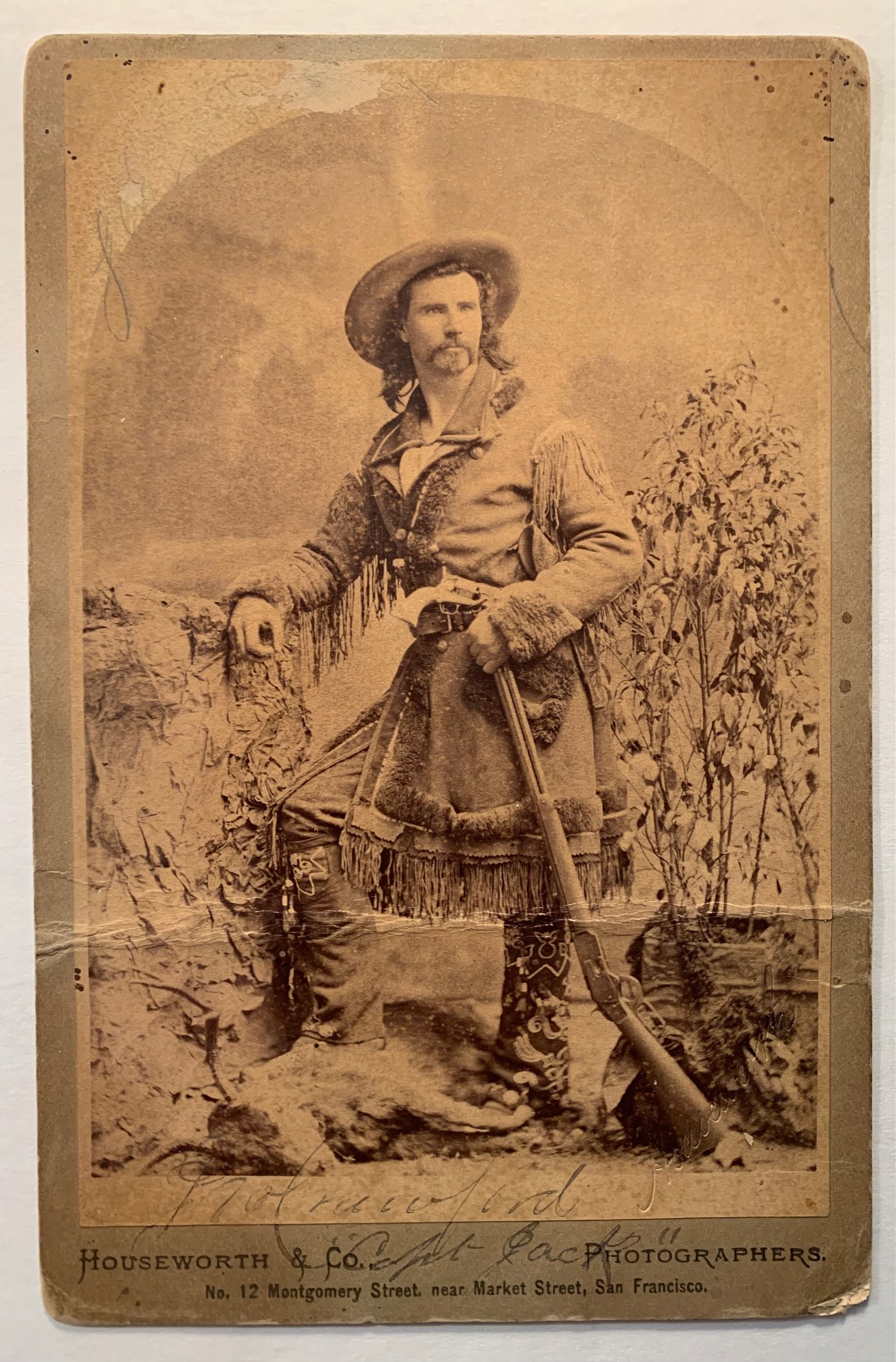 Capt. Jack Crawford Signed Cabinet Card with Captain Jack Crawford and Gertie Granville Cabinet Card Houseworth, Thomas & Co [ ] [Hardcover]