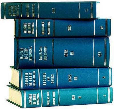 Recueil des cours, Collected Courses, Tome/Volume 201 (1987) - Académie de Droit International de la Ha