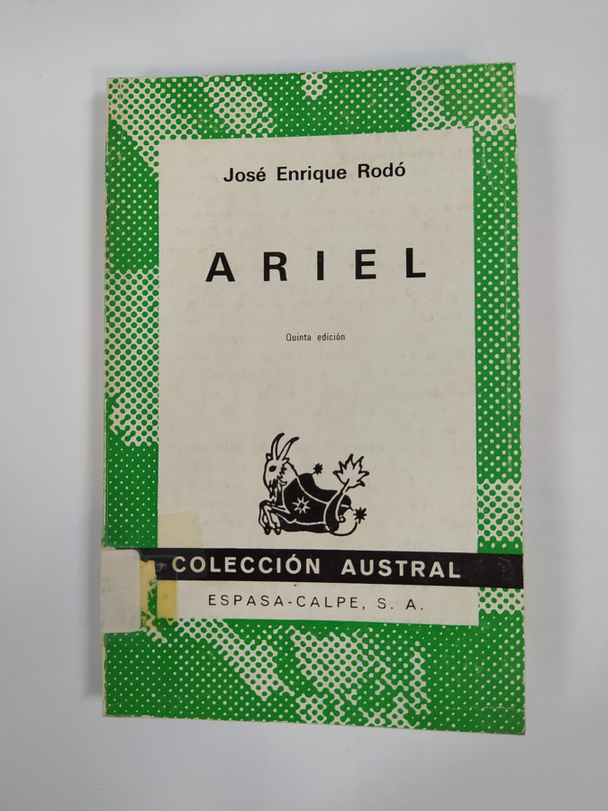 Ariel. Colección Austral nº 866. - José Enrique Rodó. TDK167