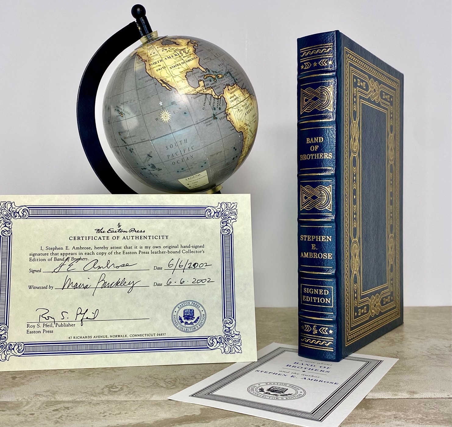 Band of Brothers SIGNED by Stephen E Ambrose 2002 Easton Press Stephen E Ambrose [Fine] [Hardcover]