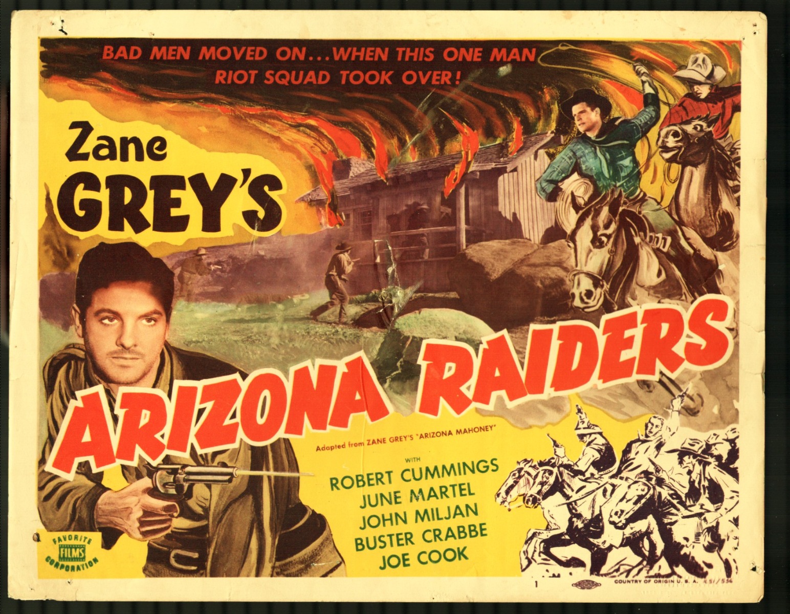 Other Cowboy Stars – Buster Crabbe in “Arizona Raiders”