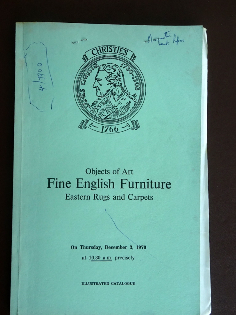 Objects of Art Fine English Furniture Eastern Rugs and Carpets The Properties of The Trustees of THE MOST HON. THE MARQUIS OF HEADFORT, THE RT. HON.