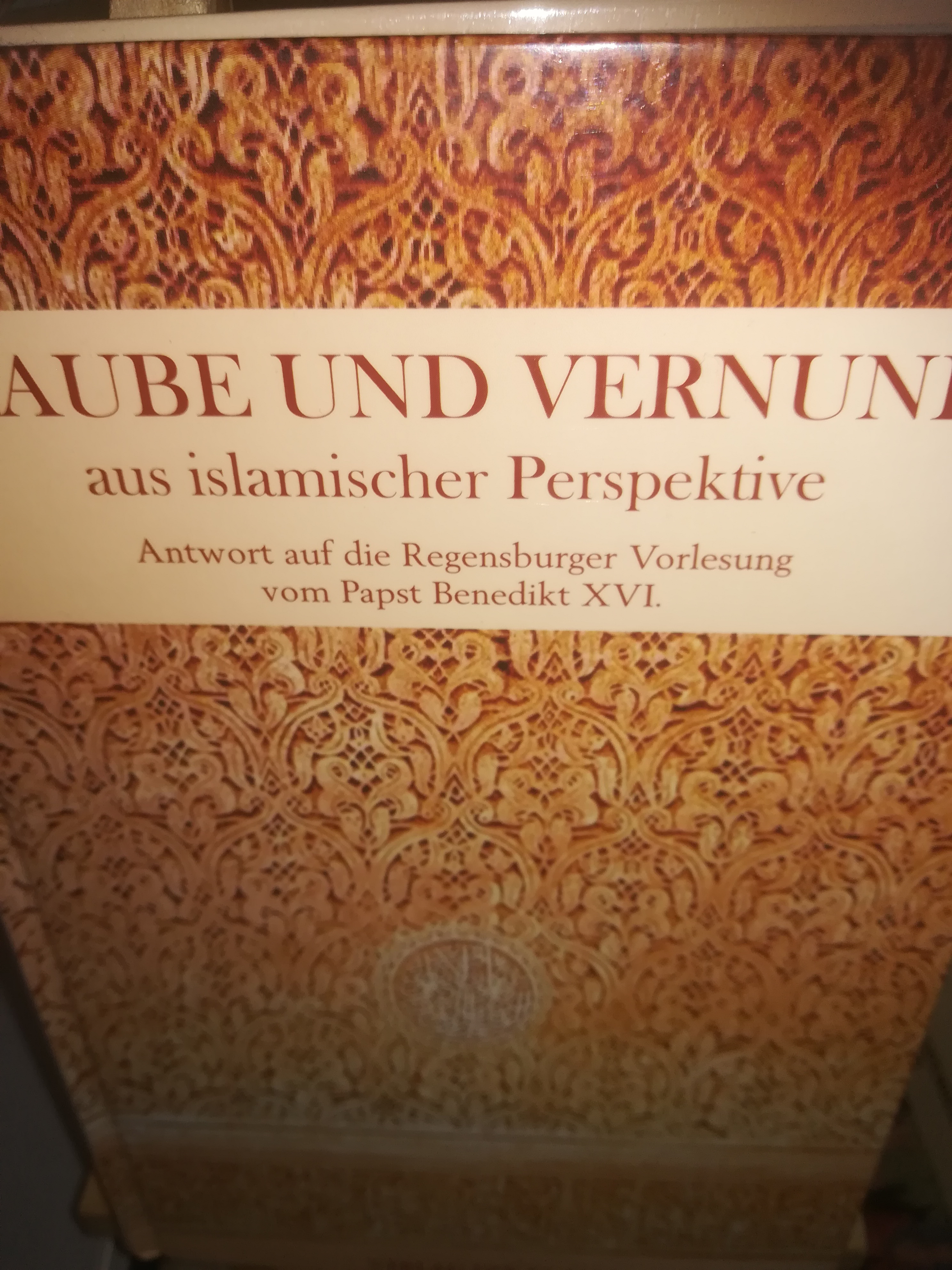 Glaube und Vernunft aus islamischer Perspektive, Antwort auf die Regensburger Vorlesung vom Papst Benedikt XVI - Zafar Haider Ali