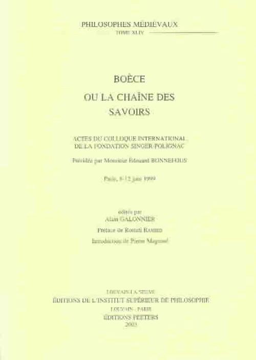Boece Ou La Chaine Des Savoirs (Paperback) - A. Galonnier