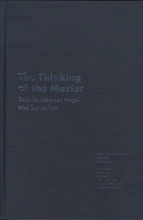 The Thinking of the Master (Hardcover) - Peter Burger