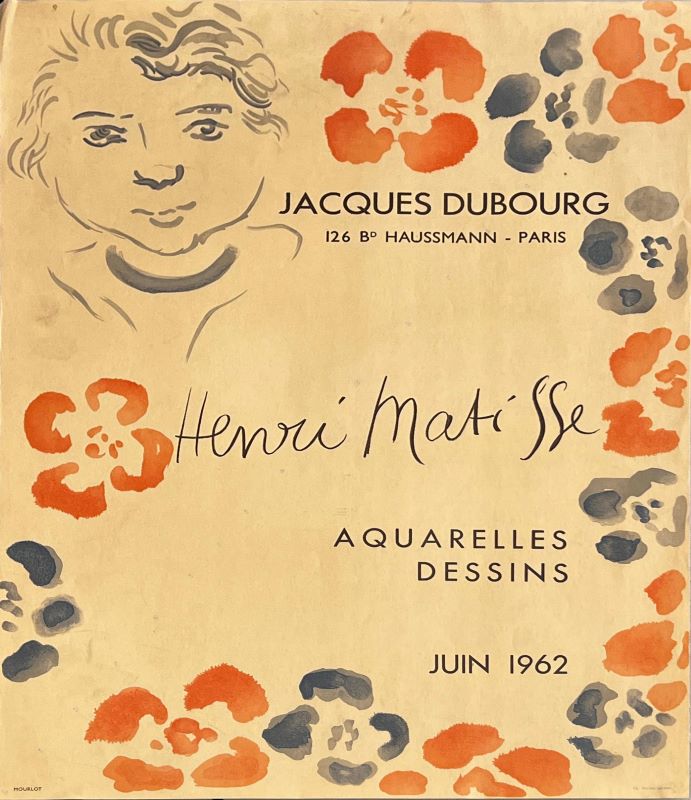 "Henri Matisse". GALERIE DUBOURG. AFFICHE. [ ]