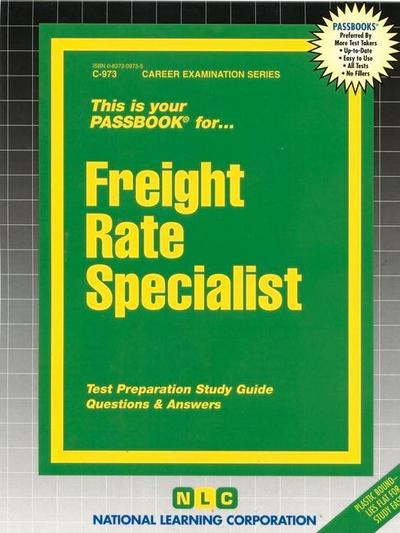 Freight Rate Specialist: Passbooks Study Guide - National Learning Corporation