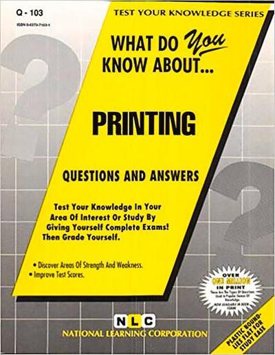 Printing: Passbooks Study Guide - National Learning Corporation