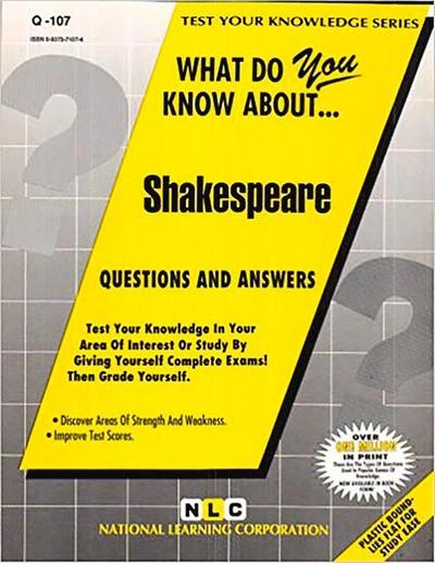 Shakespeare: Passbooks Study Guide - National Learning Corporation