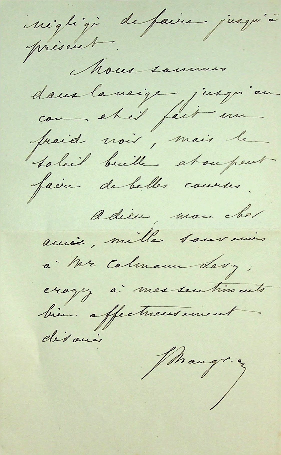 [Signé] lettre autographe signée à Émile Aucante sur Les Demoiselles de Verrières (Paris, Calmann Lévy, 1890) #2 Gaston Maugras (1850-1927) historien