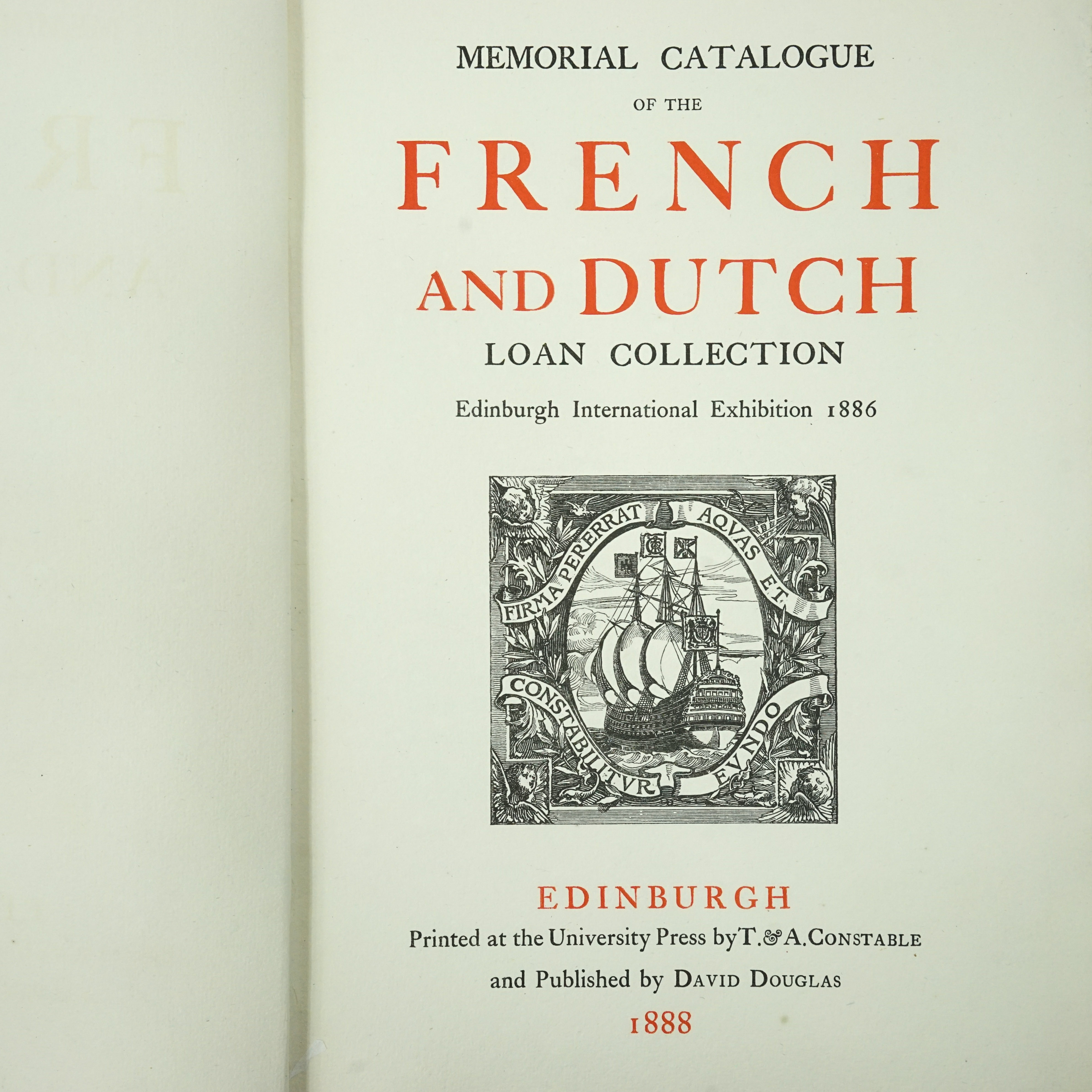 Memorial Catalogue of the French and Dutch Loan Collection; Edinburgh