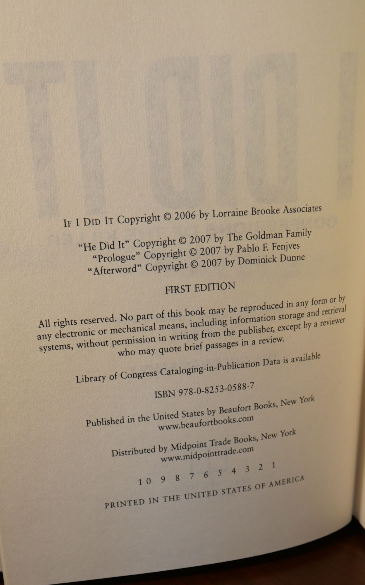 If I Did It Confessions of The Killer by O.J Simpson (2007) First Edition. Ernestoic Books