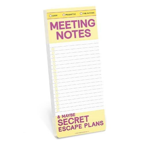Knock Knock Meeting Notes Make-a-List Pads by Knock Knock: new (2023)