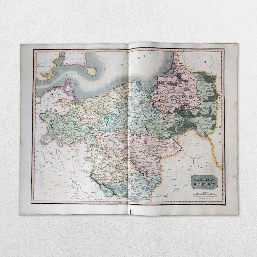 Map of Prussian Dominions From 'A New General Atlas, consisting of A 