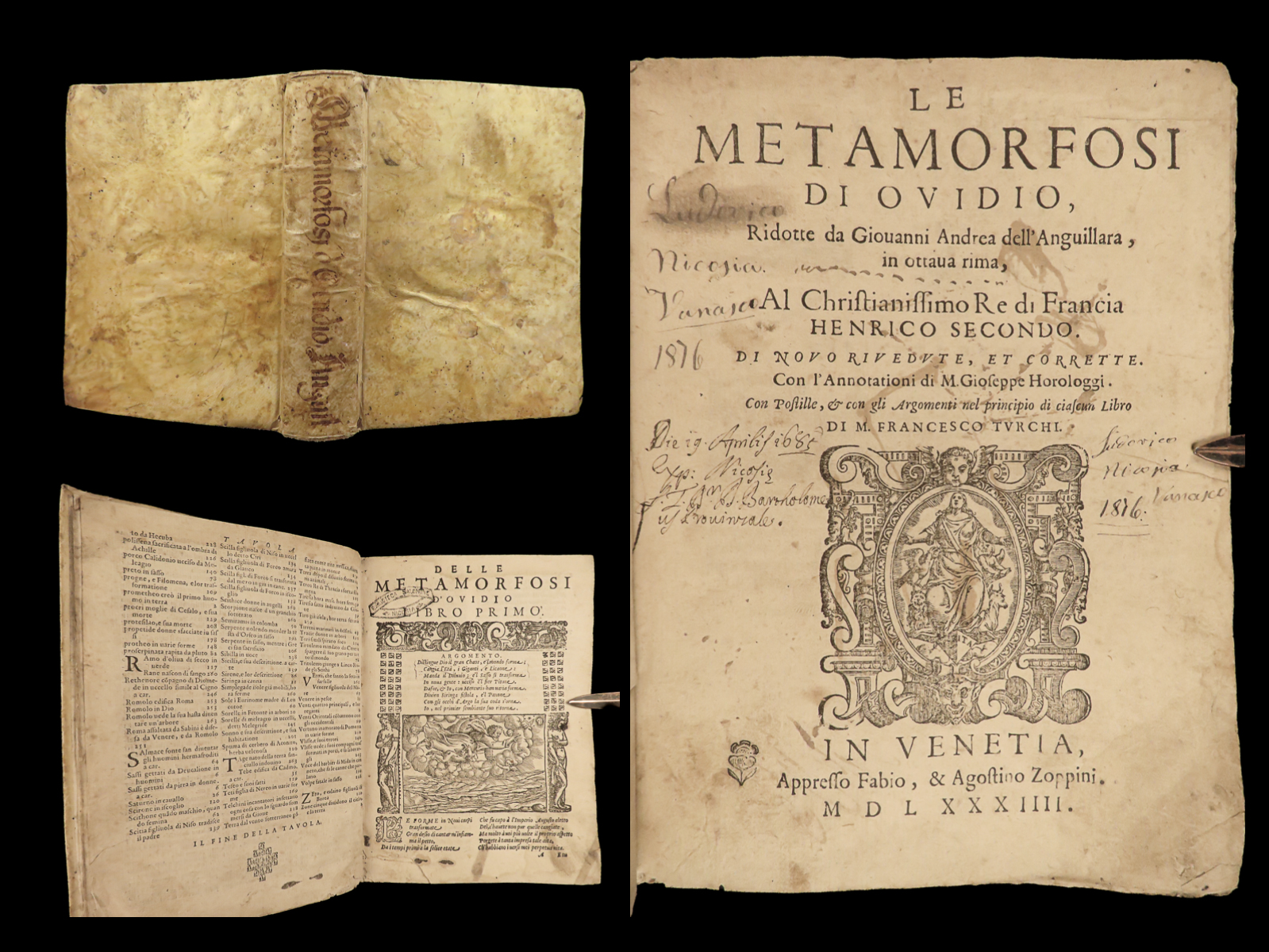 Le Metamorfosi di Ovidio, ridotte da Giouanni Andrea dell