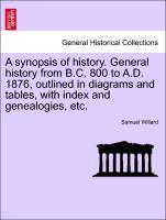 A synopsis of history. General history from B.C. 800 to A.D. 1876, outlined in diagrams and tables, with index and genealogies, etc. - Willard, Samuel