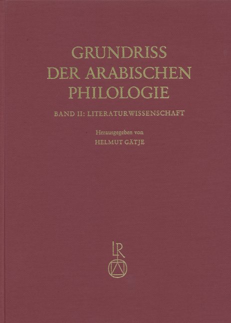 Grundriss der arabischen Philologie. Bd.3 - Fischer, Wolfdietrich