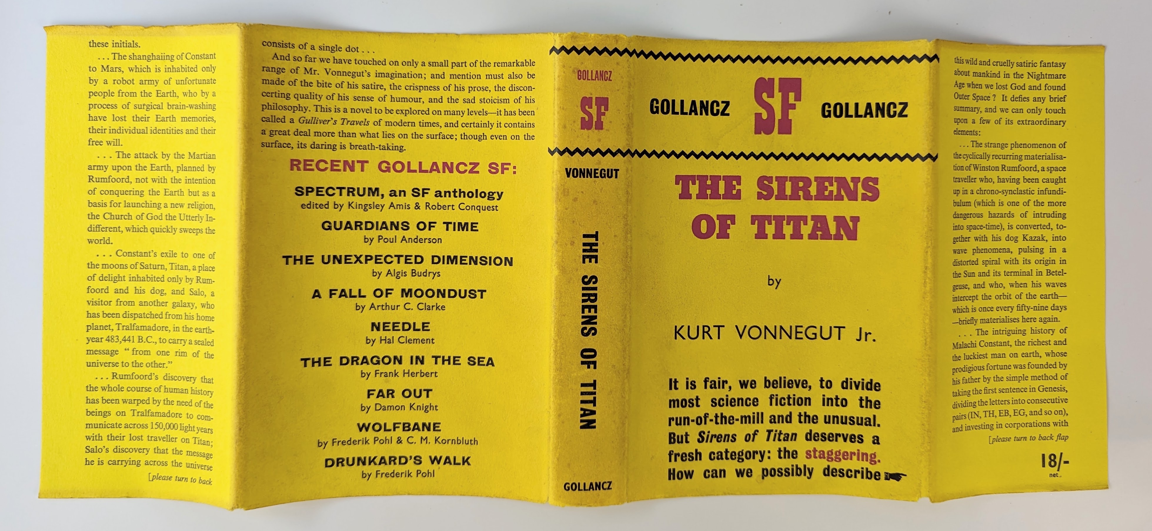 The Sirens of Titan by Vonnegut, Kurt Near Fine Hardcover (1962) 1st