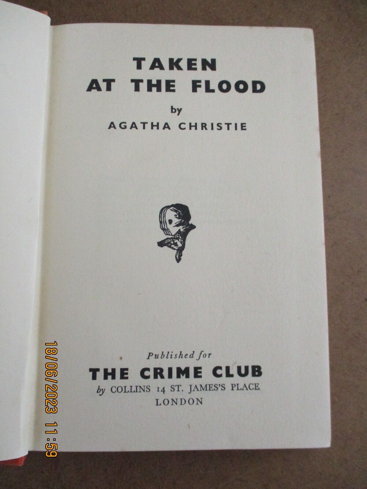TAKEN AT THE FLOOD. by AGATHA CHRISTIE.: Very Good Hardcover (1948) 1st