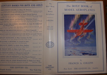 Dust Jacket only for The Boys' Book Of Model Aeroplanes. Collins, Francis A. [Good] [Hardcover]