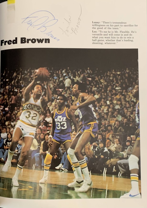 Fred Brown Autographed Seattle SuperSonics 1979 NBA Finals