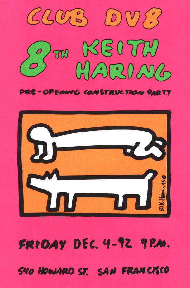 Keith Haring Club DV8 (announcement) by Keith Haring: (1992) Art ...