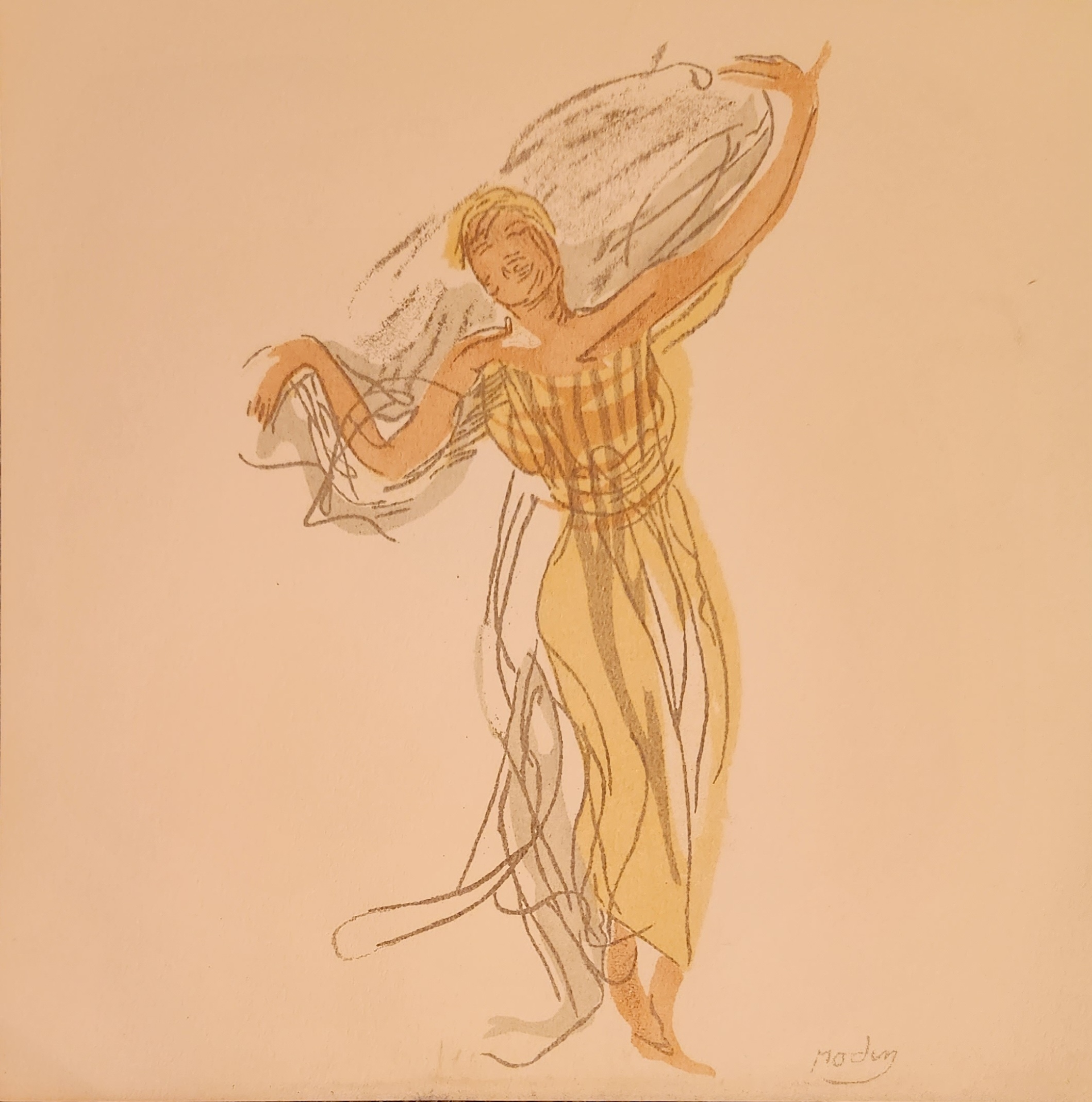 Rodin 6 Watercolors by Rodin (1950) 1st Edition Art / Print / Poster