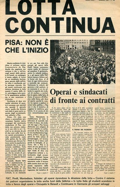 1 novembre 1969: esce il primo numero di LOTTA CONTINUA