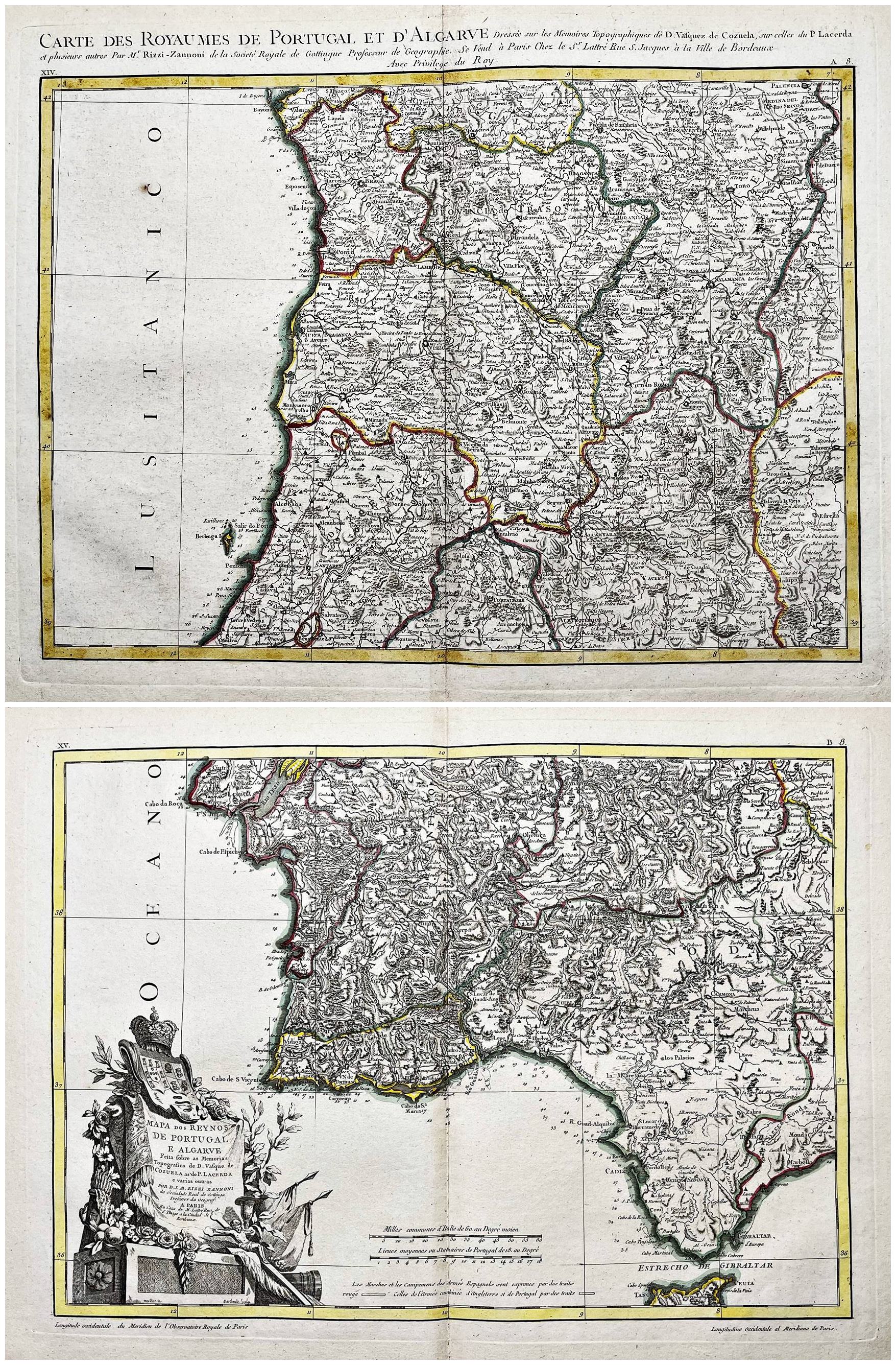 Mapa dos Reynos de Portugal e Algarve Feita sobre as Memorias