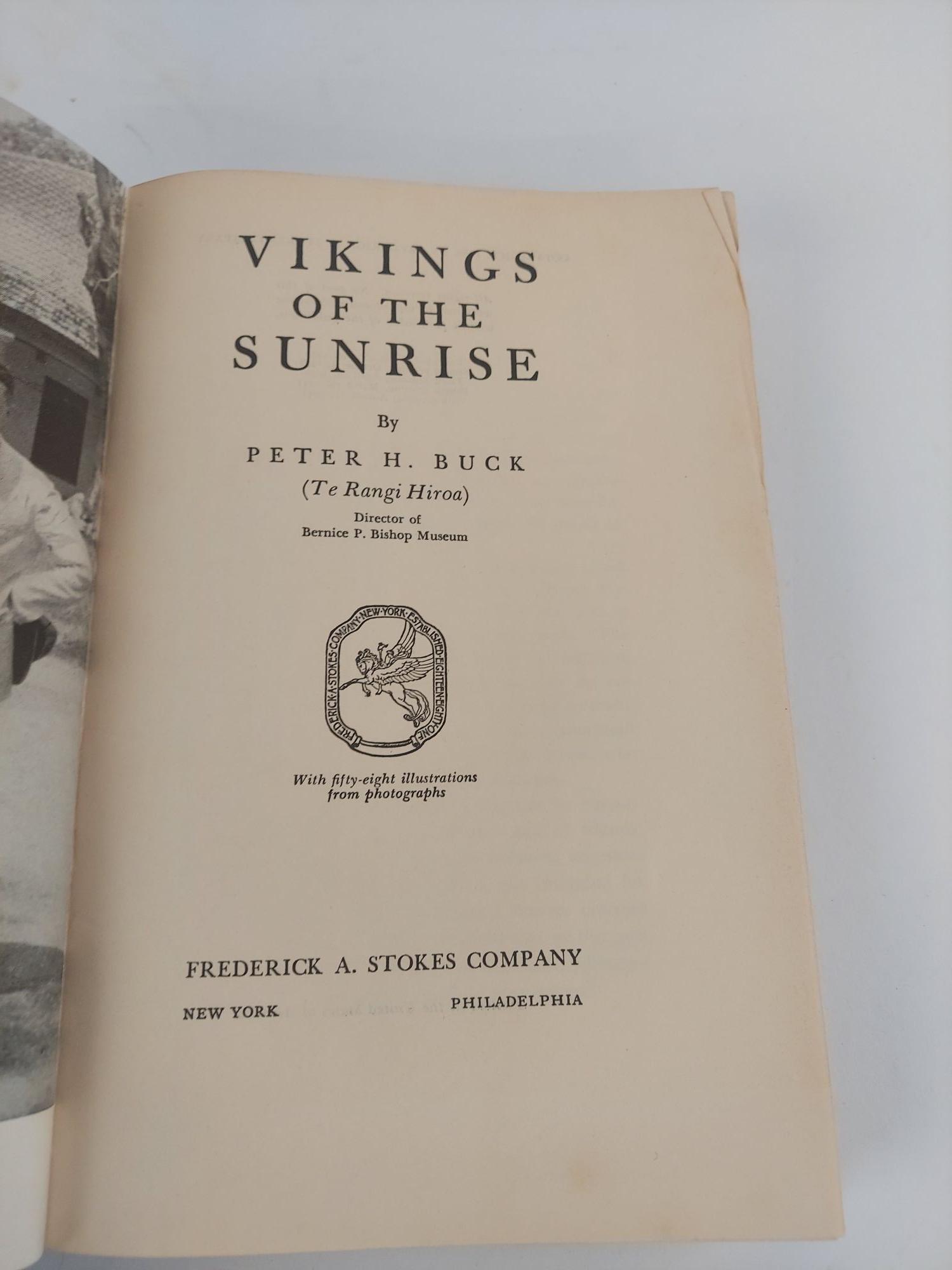 VIKINGS OF THE SUNRISE von Buck, Peter H.: Hardcover (1943) First