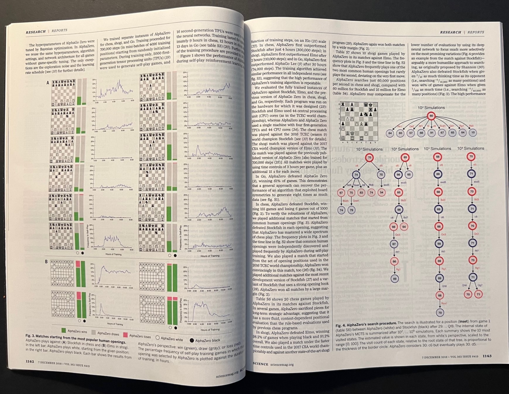 David Silver (et al.), A general reinforcement learning algorithm that  masters chess, shogi, and Go through self-play. With: Garry Kasparov,  Chess, a Drosophila of Reasoning. And with: Murray Campbell, Mastering  Board games