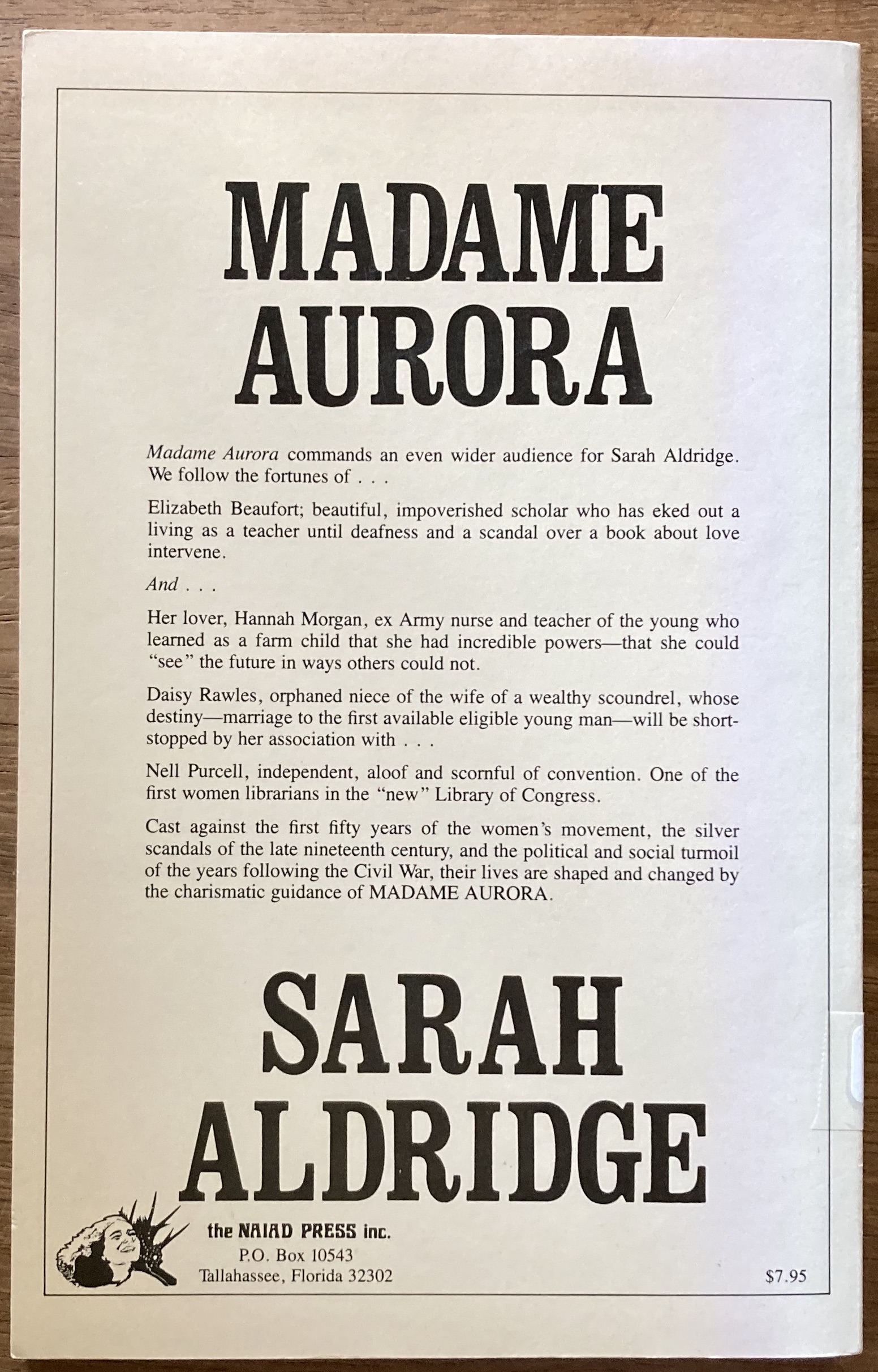 Madame Aurora 1st Edition Trade PB SARAH Aldridge - 1983