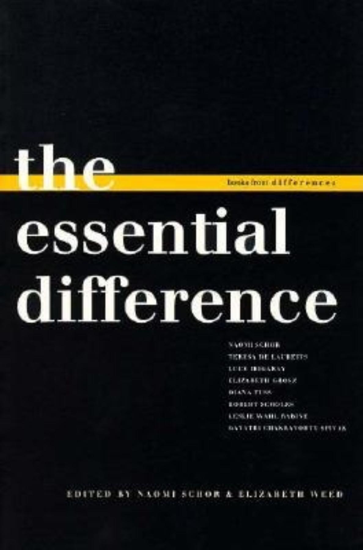 The Essential Difference - Schor, Naomi|Weed, Elizabeth