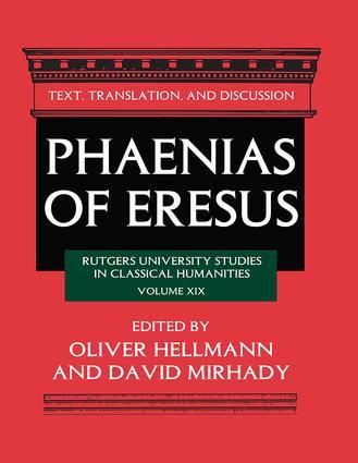 Phaenias of Eresus - Hellmann, Oliver