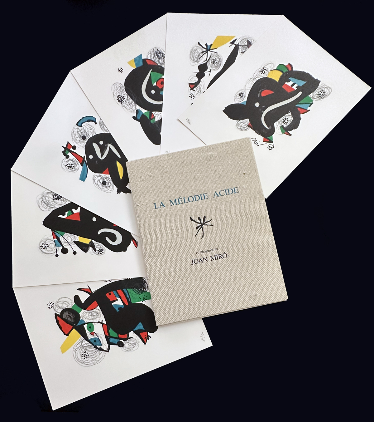 La Melodie Acide 14 lithographs in color by Miro Joan Miro [Very Good] [Hardcover]