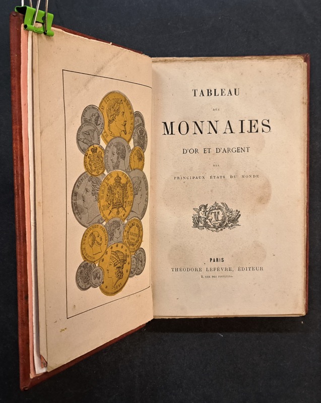 Tableau des monnaies d'or et d'argent des principaux états du monde [Numismatique] [Bon] [Couverture rigide]