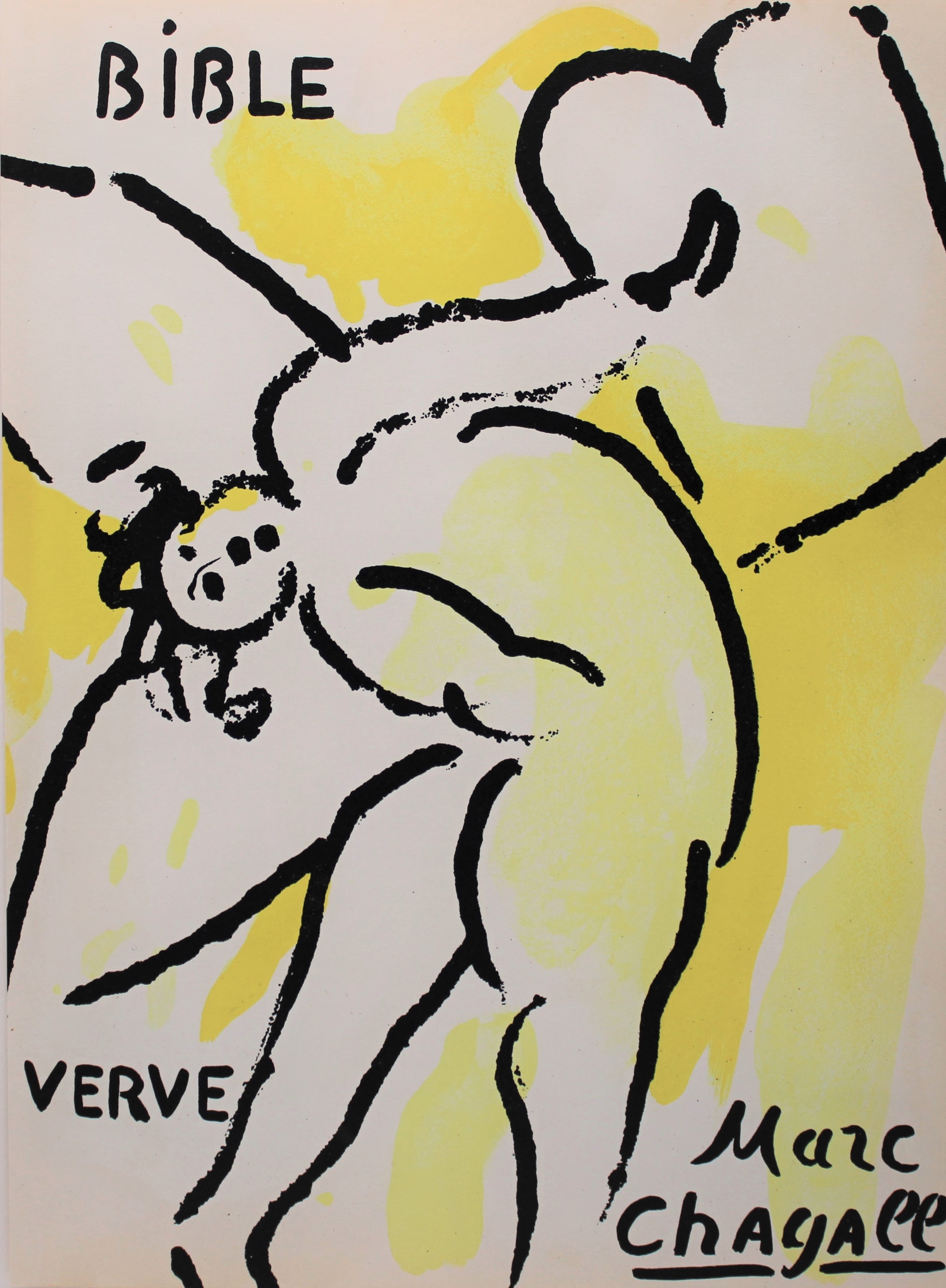 ANGEL WITH THE TABLETS OF THE LAW [Original Lithograph] Chagall, Marc [Très bon]
