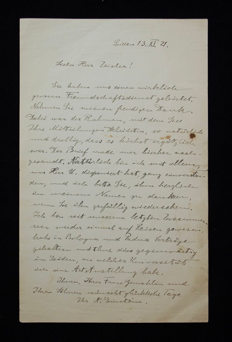 Autograph Letter Signed EINSTEIN, Albert [ ]