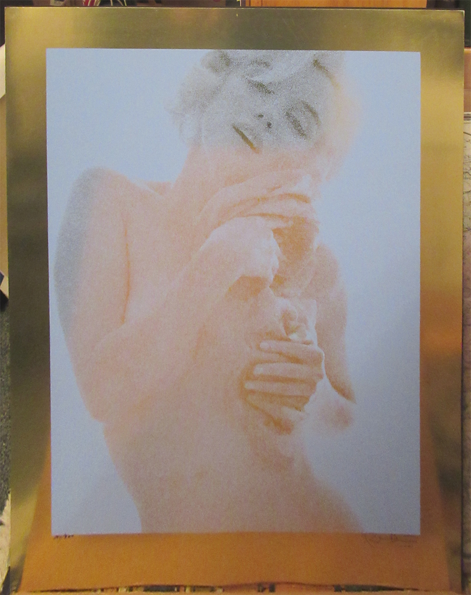 Bert Stern Hand Signed Marilyn Monroe Screen Print on Foil Stern, Bert [Very Good]