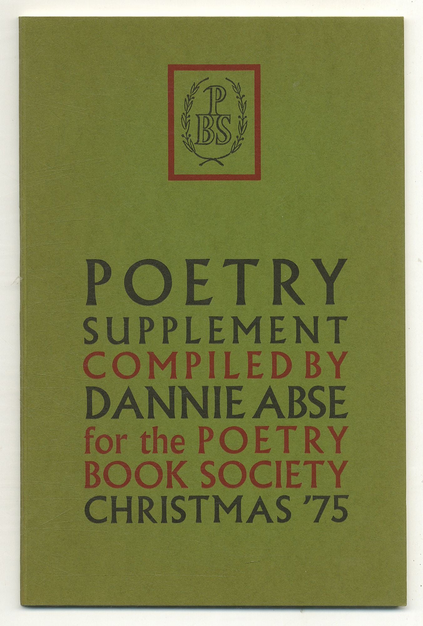 Poetry Supplement Compiled by Dannie Abse for the Poetry Book Society ...