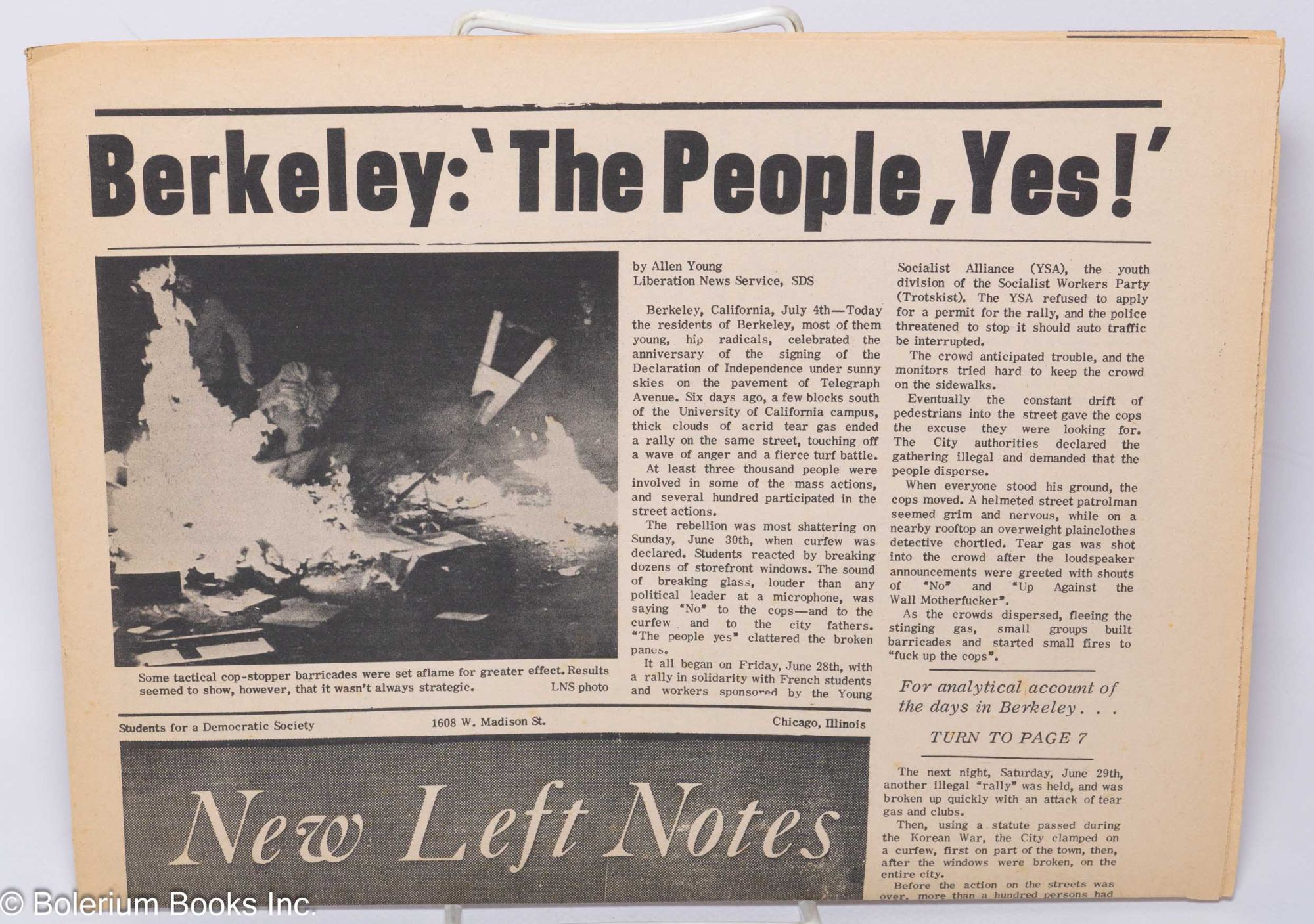 Sds New Left Notes Vol 3 No 22 July 8th 1968 By Students For A