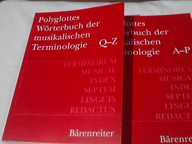 Terminorum musicae index septem linguis redactus = Polyglottes Wörterbuch der musikalischen Terminologie : deutsch, englisch, französisch, italienisch, spanisch, ungarisch, russisch. Association Internationale des Bibliothèques Musicales ; Société Internationale de Musicologie. [Réd. en chef: Horst Leuchtmann] - Leuchtmann, Horst (Herausgeber)