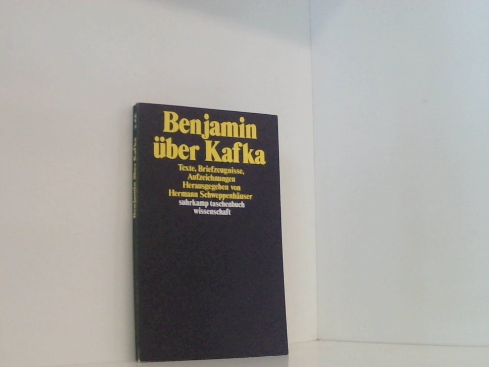 Benjamin über Kafka. Texte, Briefzeugnisse, Aufzeichnungen Texte, Briefzeugnisse, Aufzeichnungen - Benjamin, Walter und Hermann Schweppenhäuser