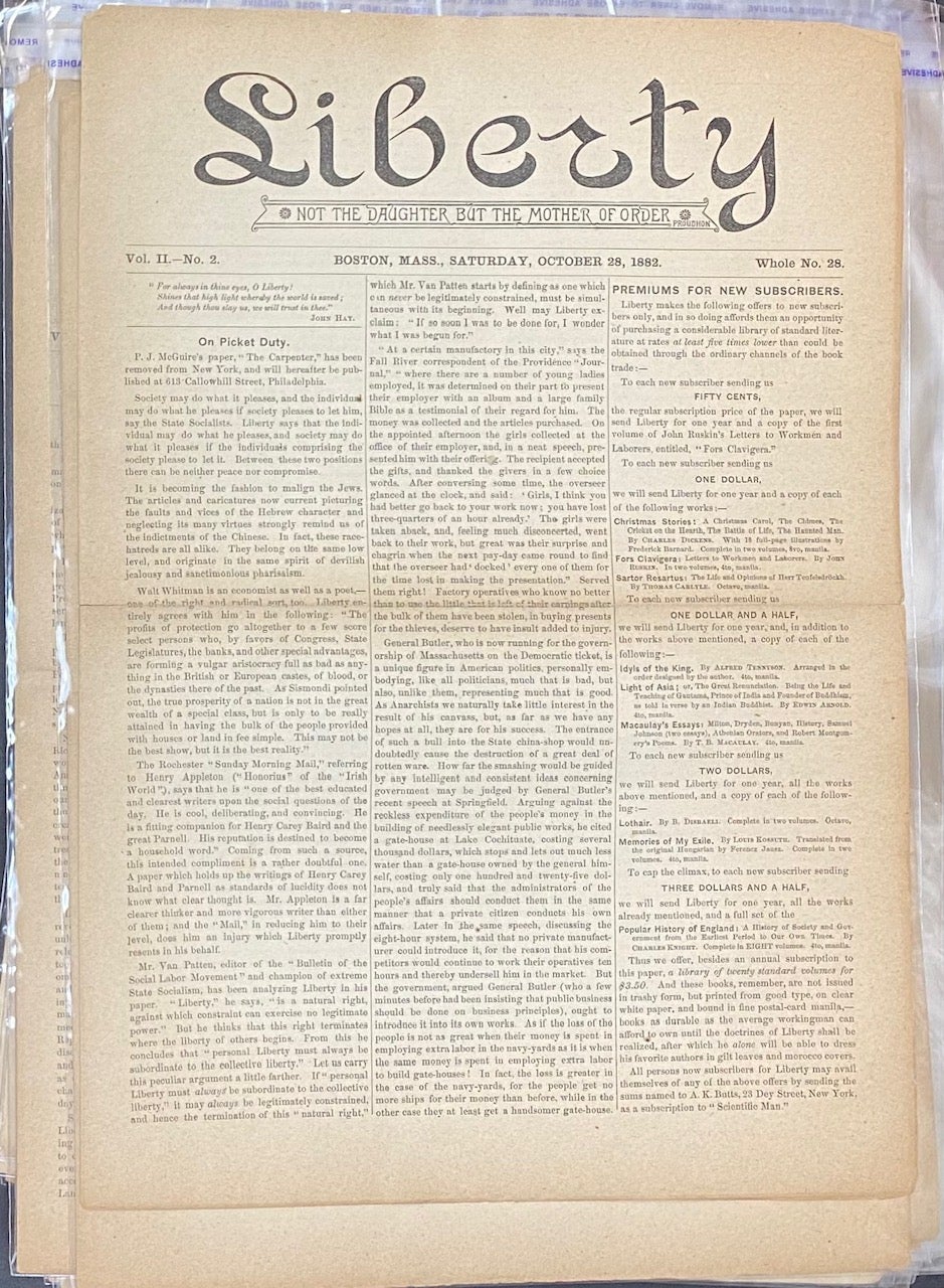 Liberty, not the daughter but the mother of order [294 issues] by ...