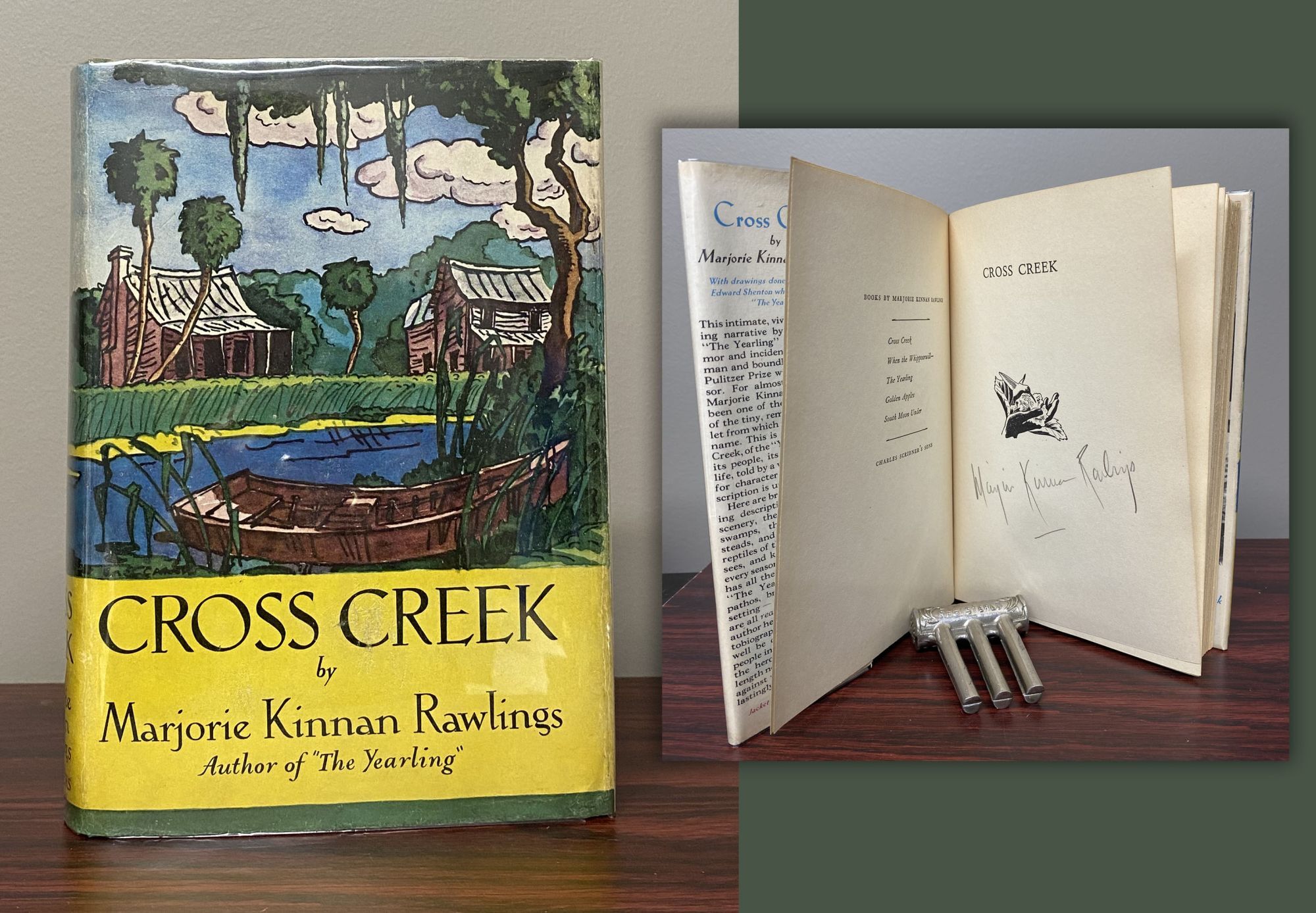 CROSS CREEK. Signed by Rawlings by Rawlings, Marjorie Kinnan: Near Fine Hardcover (1942) First ...