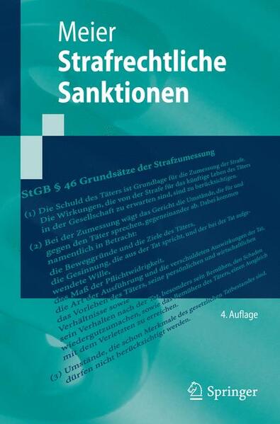 Strafrechtliche Sanktionen (Springer-Lehrbuch) - Meier, Bernd-Dieter