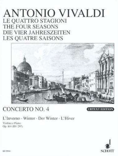 CONCERTO OP8/4 RV 297 WINTER FROM THE 4 SEASONS VIOLIN AND PIANO REDUCTION [Soft Cover ] - Antonio Vivaldi