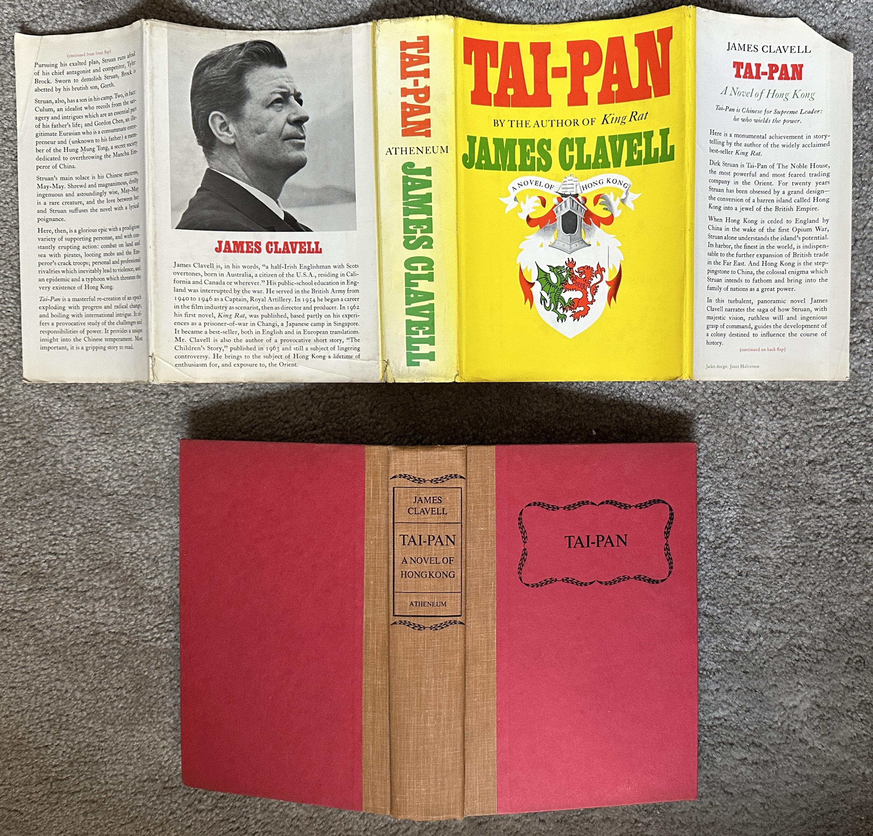 Tai-Pan: A Novel of Hong Kong Clavell, James [Near Fine] [Hardcover]