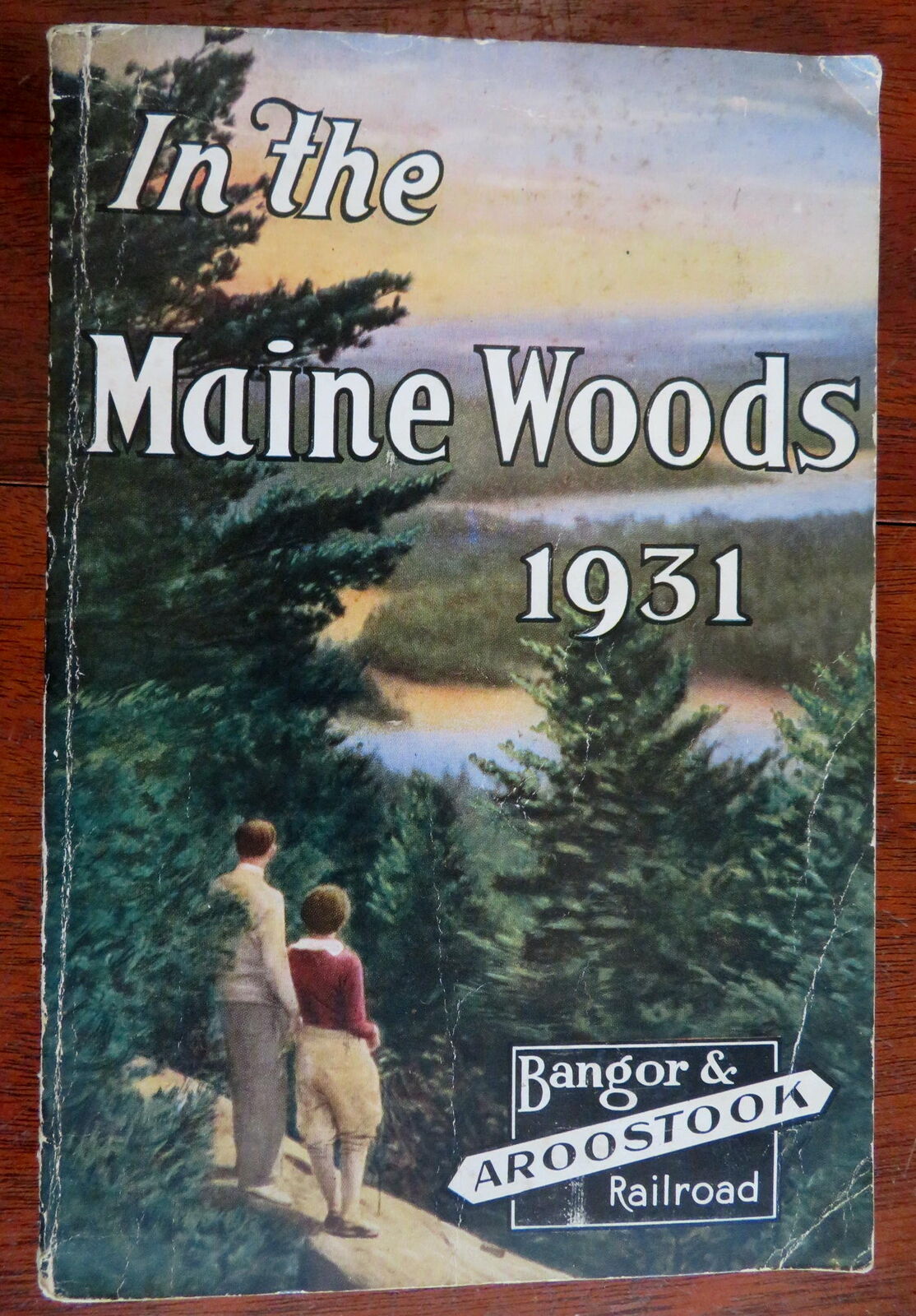 In the Maine Woods 1931 Sportsman's Guide illustrated book w/ large RR map:  (1931) Map